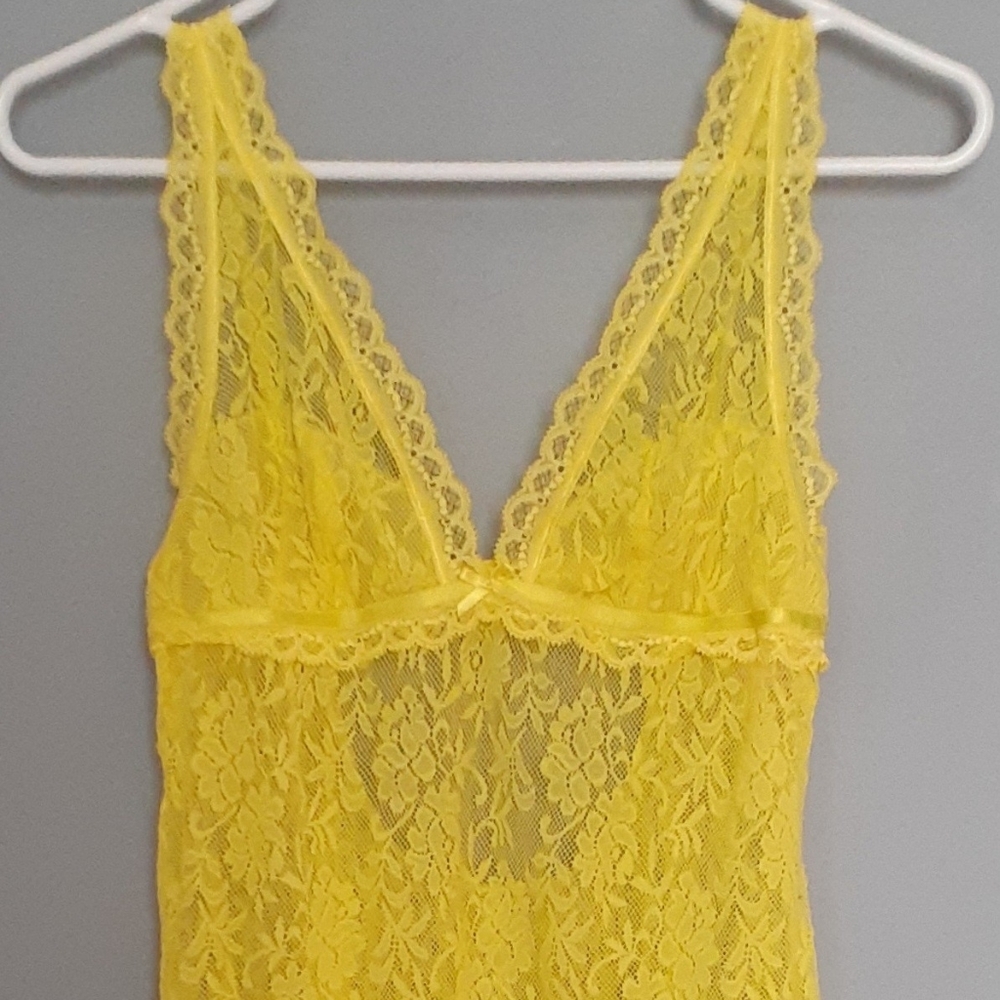 Yellow Victoria's Secret Lace Lingerie
